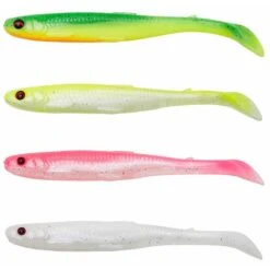 PACK LEURRE SOUPLE SAVAGE GEAR SLENDER SCOOP SHAD MIX - PAR 4 -Fishing Soldes pack leurre souple savage gear slender scoop shad mix par 4 z 2423 242341 2